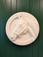 Load image into Gallery viewer, EQUINE STABLE PLAQUE/HORSE ROUNDEL (White, interior use only)