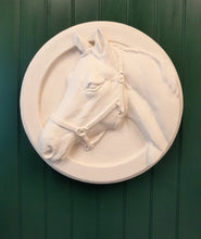 Load image into Gallery viewer, EQUINE STABLE PLAQUE/HORSE ROUNDEL (White, interior use only)